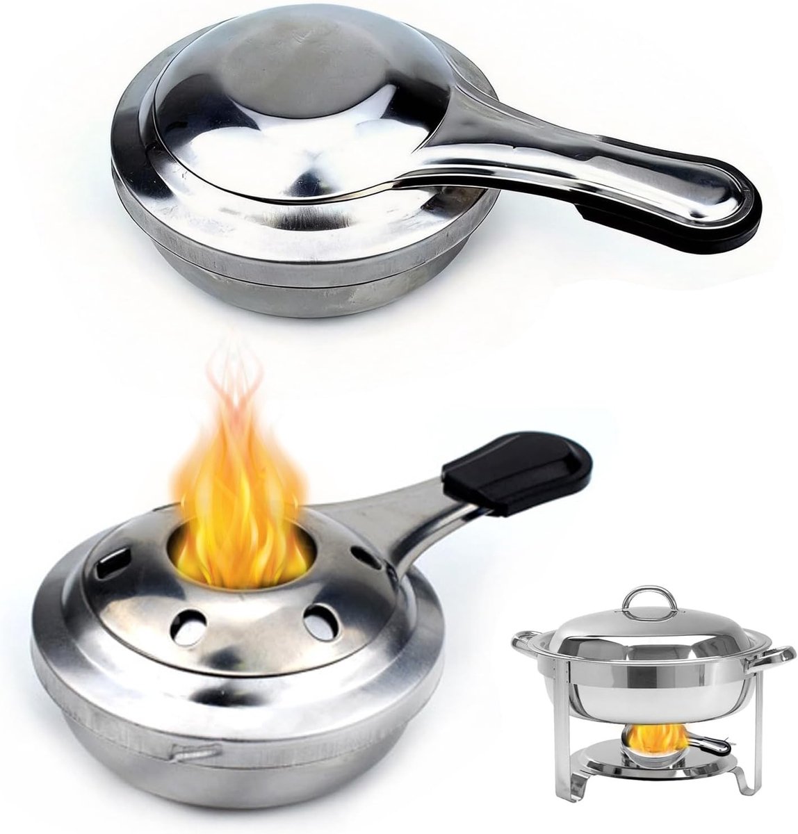 Draagbare Alcohol Kettle Set, Mini RVS Bio-ethanol Branders voor Buiten, Ideaal voor Kamperen, Wandelen en Picknicken