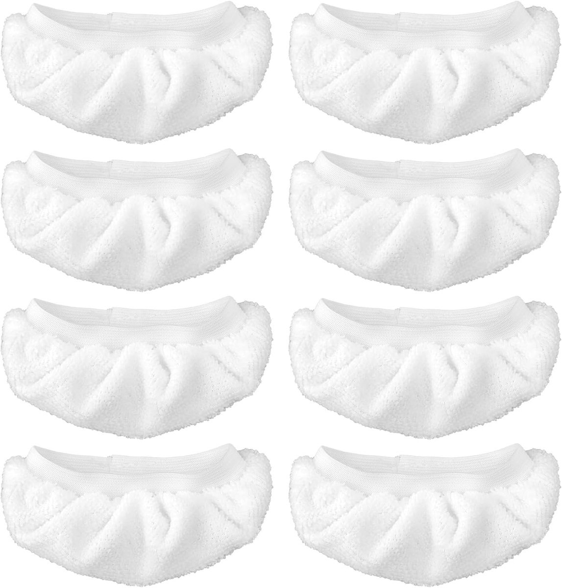 Stoomreiniger Pads - Microvezeldoeken - Grondig Schoonmaken - Wasbaar en Herbruikbaar - 8 Stuks - Wit