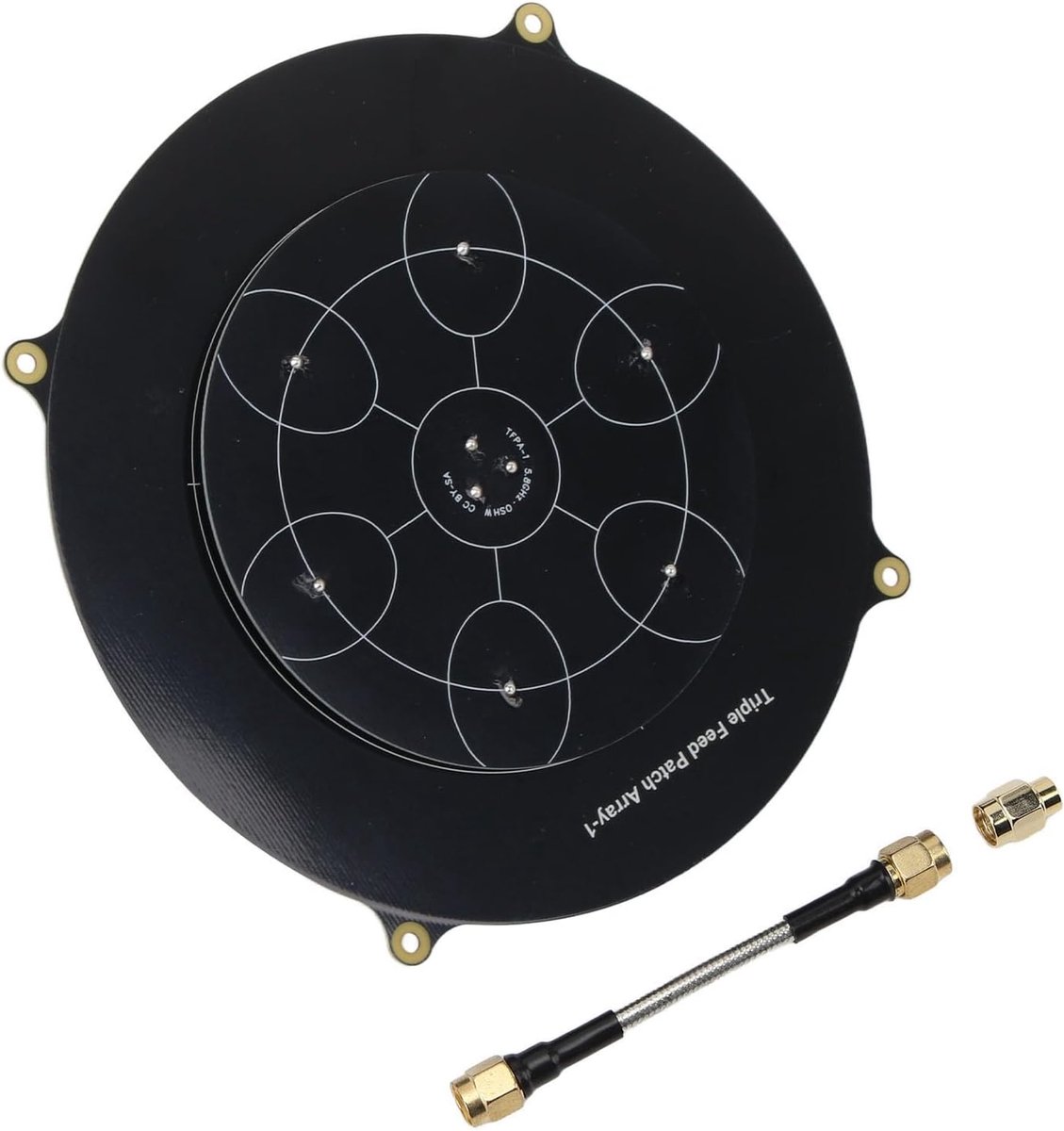 SnelShoppen - FPV Antenne 5.8GHz Triple Feed Patch Antenne SMA, Circulair Gepolariseerde Antenne voor FPV RC Drones, Hoge Versterking, Ideaal voor Dro