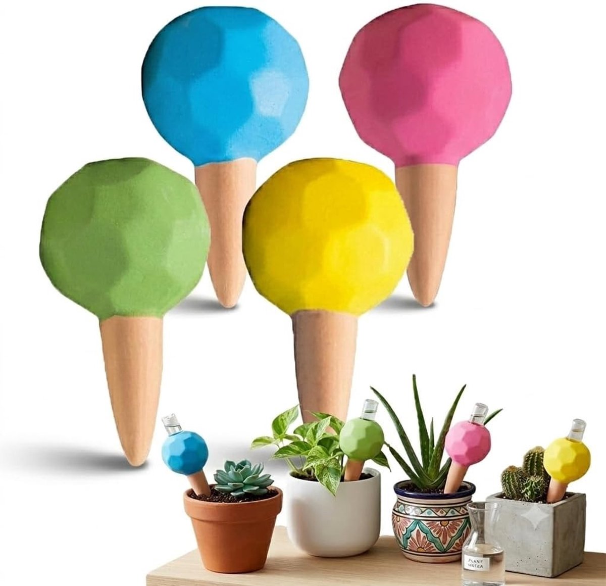 Zelfbewaterende Plantenwaterers - Terracotta - 2,36 x 4,33 cm - Automatische Irrigatie voor Potplanten - Voor Tuinders en Vakantiegangers
