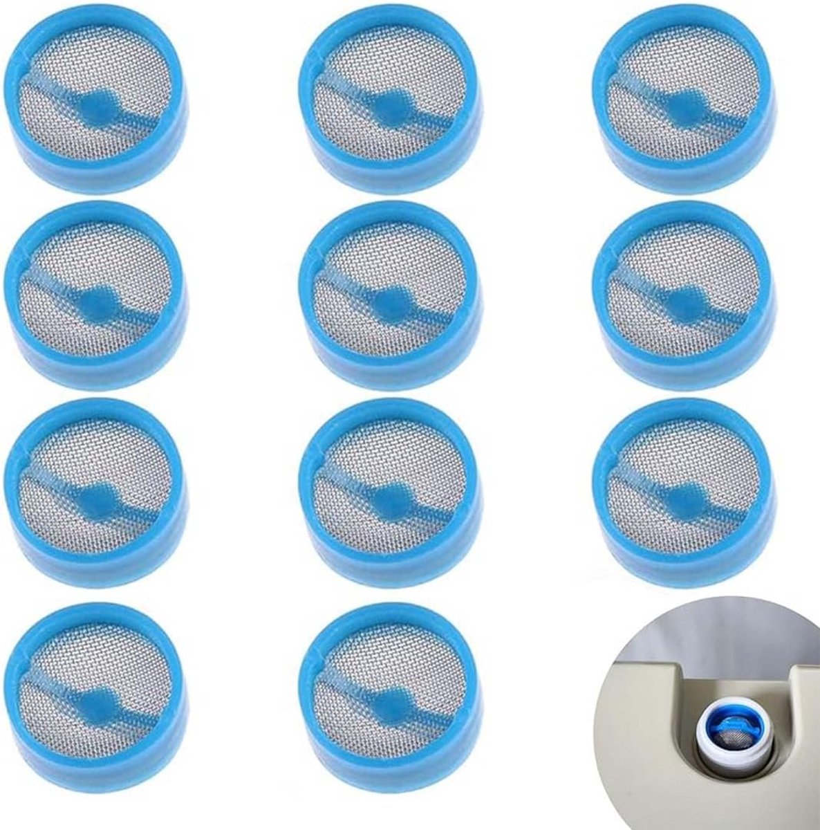 Wasmachine waterfilter 12pcs - universeel - blauwe kleur - voor optimale waterkwaliteit - SnelShoppen