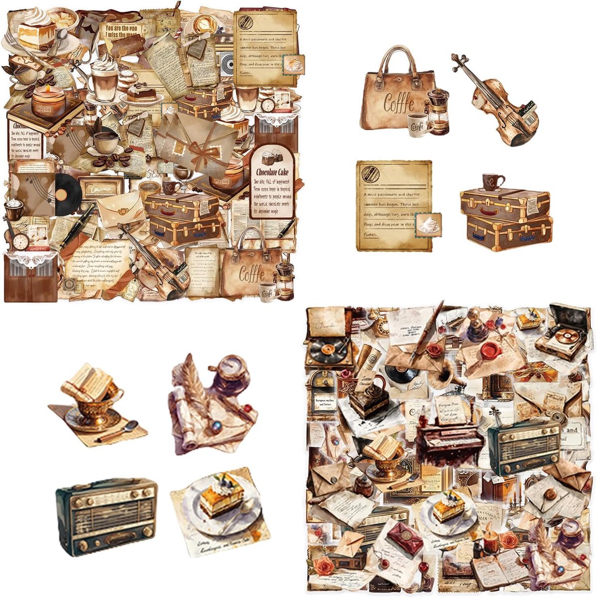 Letterstickers 100 stuks - waterdicht transparant - retro handaccountstickers - ideaal voor doe-het-zelf decoraties - ShopVlot