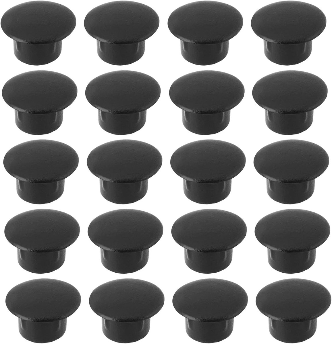 SnelShoppen - 20 Stuks Zwarte Plastic Achterframe Kappen met 8mm Gat Geschikt voor Lambretta LI SX TV GP DL en Vespa