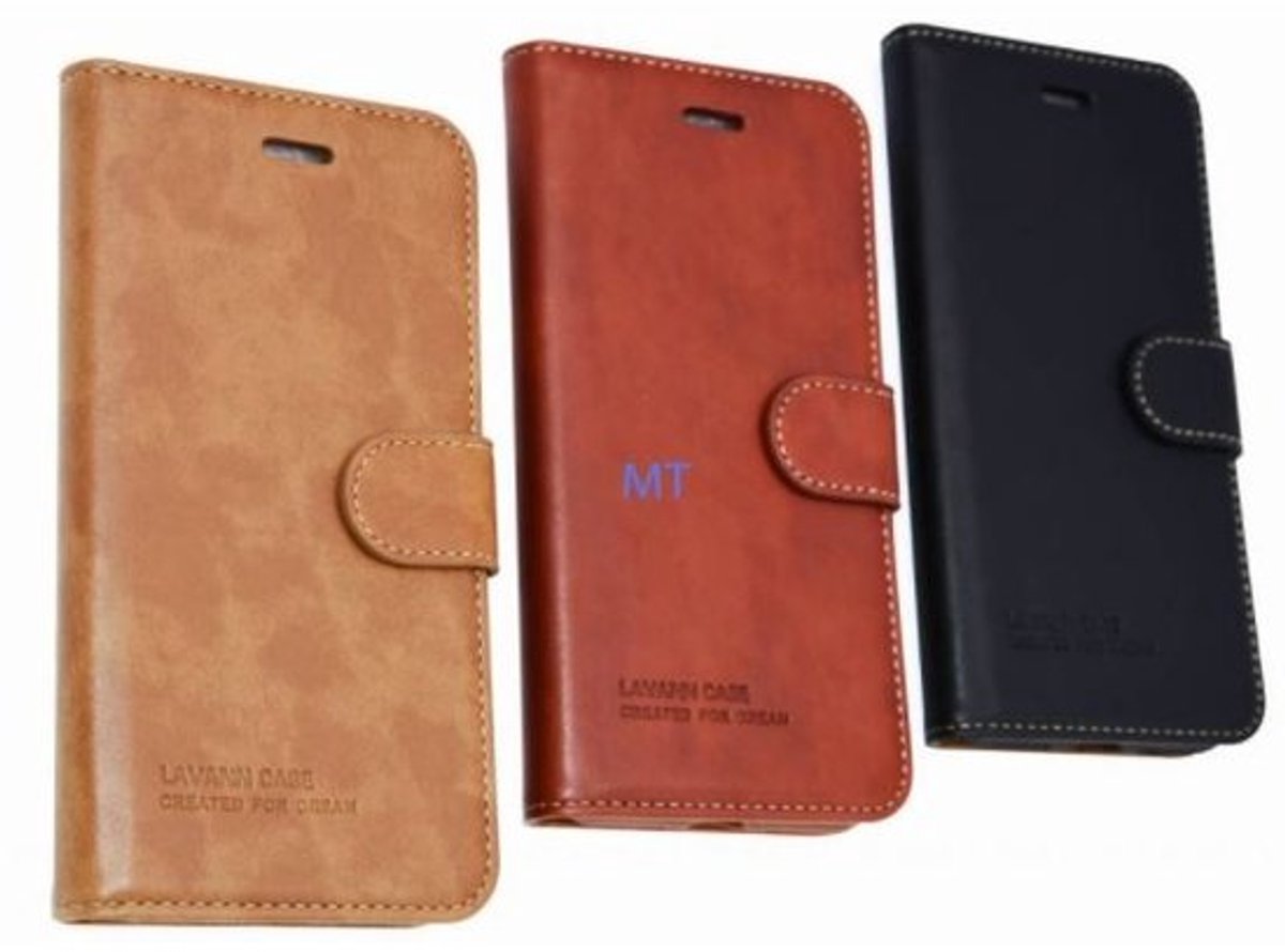 Lavann Natural Leather Book Case Galaxy Note8 - Bruin