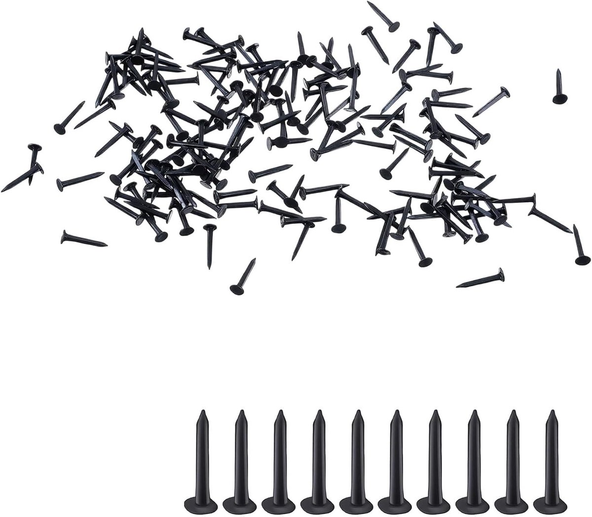 SnelShoppen - 500 Stuks Gesmede Lock Nagels 4 x 13 mm Vierkante Kop - Duurzame IJzeren Decoratieve Nagels voor Restauratie, Re-enactment, Decoratie, D