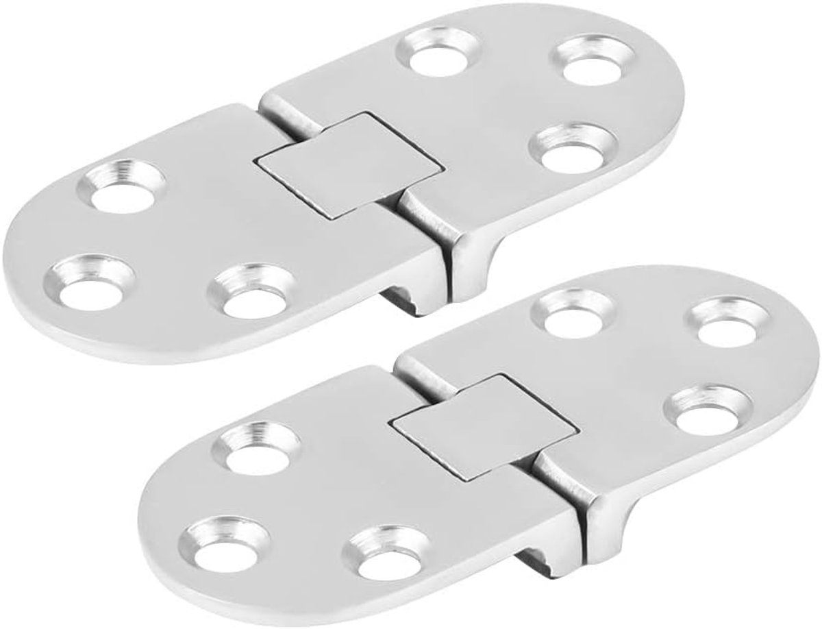 SnelShoppen - 2 Stuks Deurscharnier voor Marinegebruik 66 * 30 mm - Roestvrijstalen Scharnieren voor Botendeuren - Hoogwaardige 316 Staal - Duurzaam e