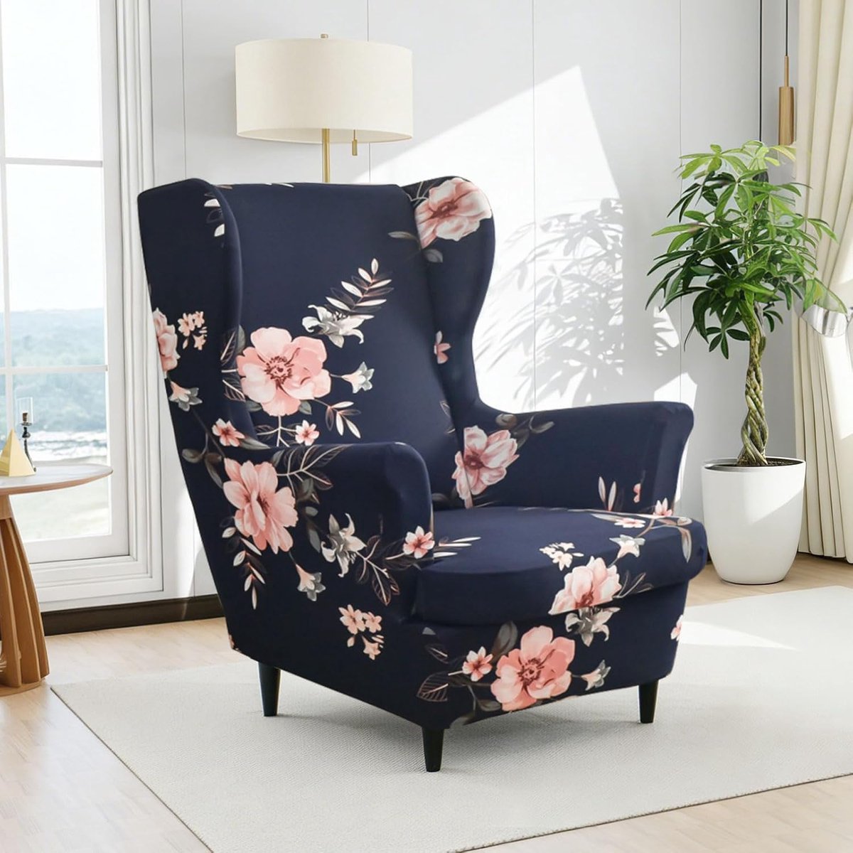 SnelShoppen - Ohrensessel Hoes Stretch Sesselhoes met Elastiek, Wasbare Beschermhoes voor Woonkamer, Universele Maat, Kleur naar Keuze, Ideaal voor Fe
