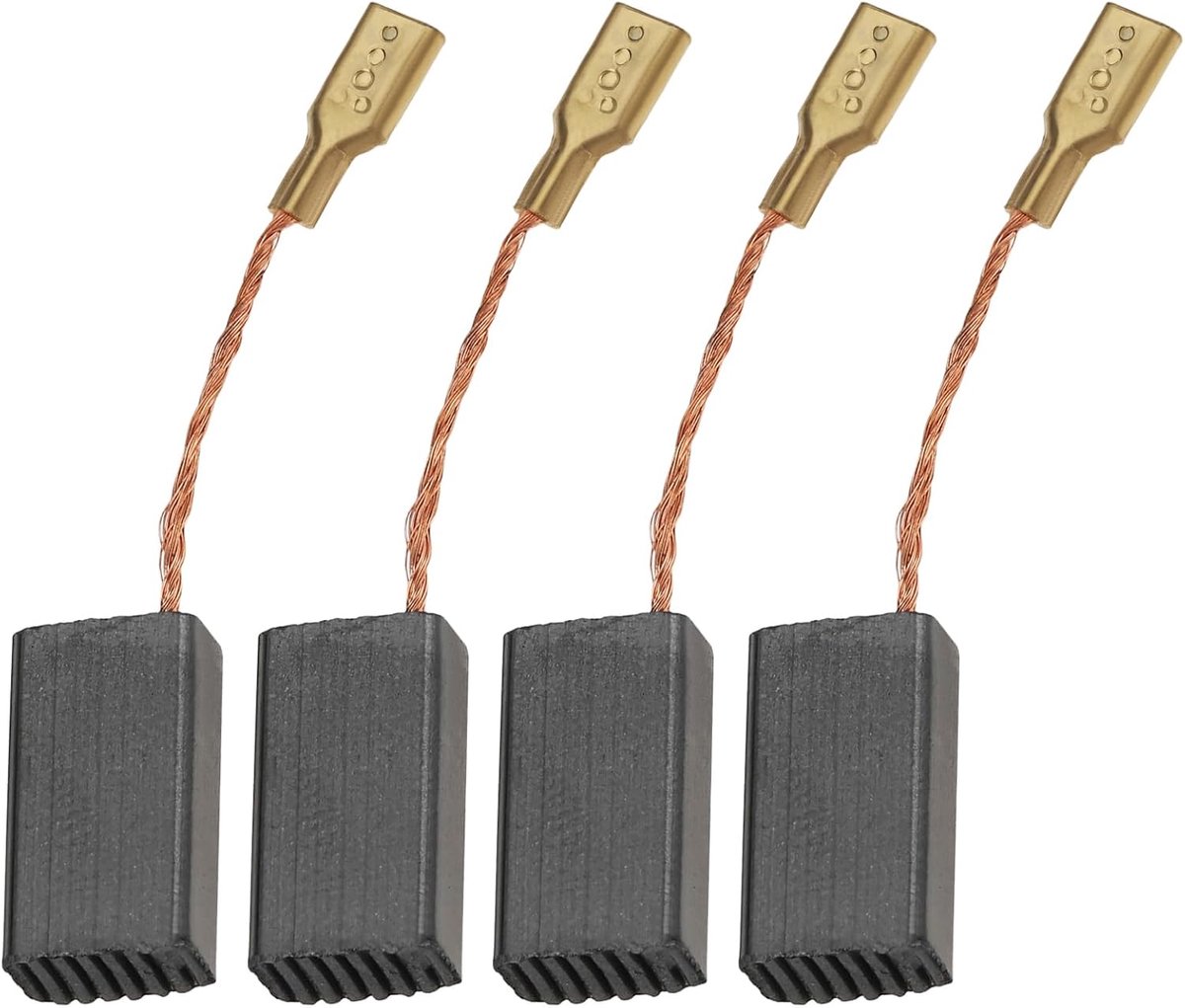 SnelShoppen - 4 Stuks Dubbelwerkende Polijstmachine Koolborstels 5x8x15mm Geschikt voor Polijstmachines en Auto Accessoires