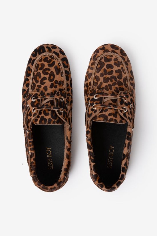Sissy-Boy - Bruine bootschoenen met leopard print - 36 | bol