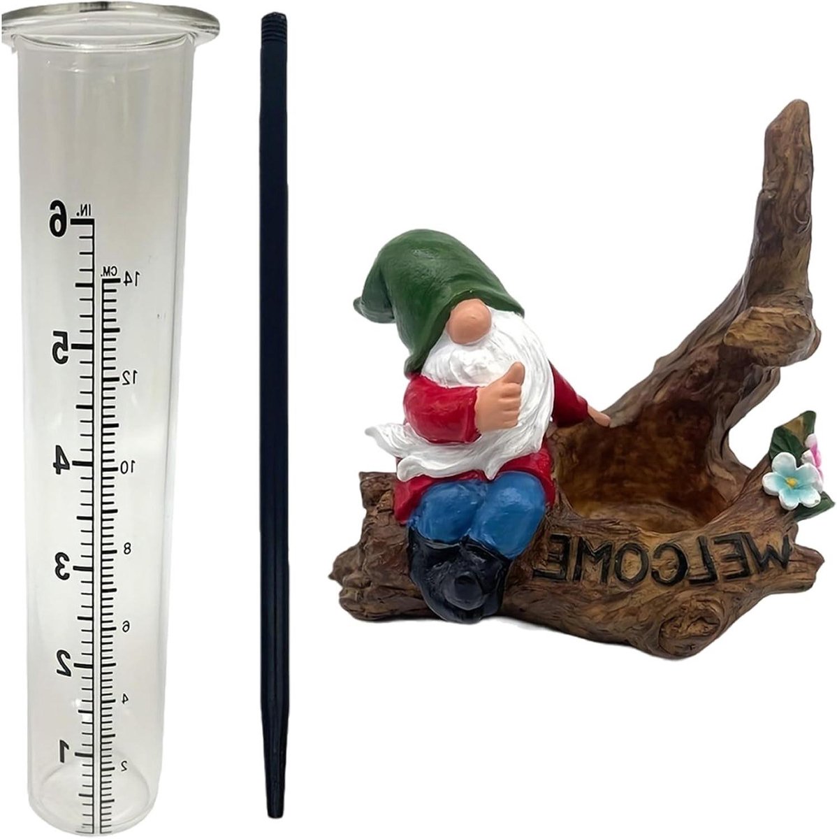 Regenmeter Buiten - Neerslagmeter Tuin - Weer Monitoren - Decoratieve Basis - 20 cm - Niet gespecificeerd