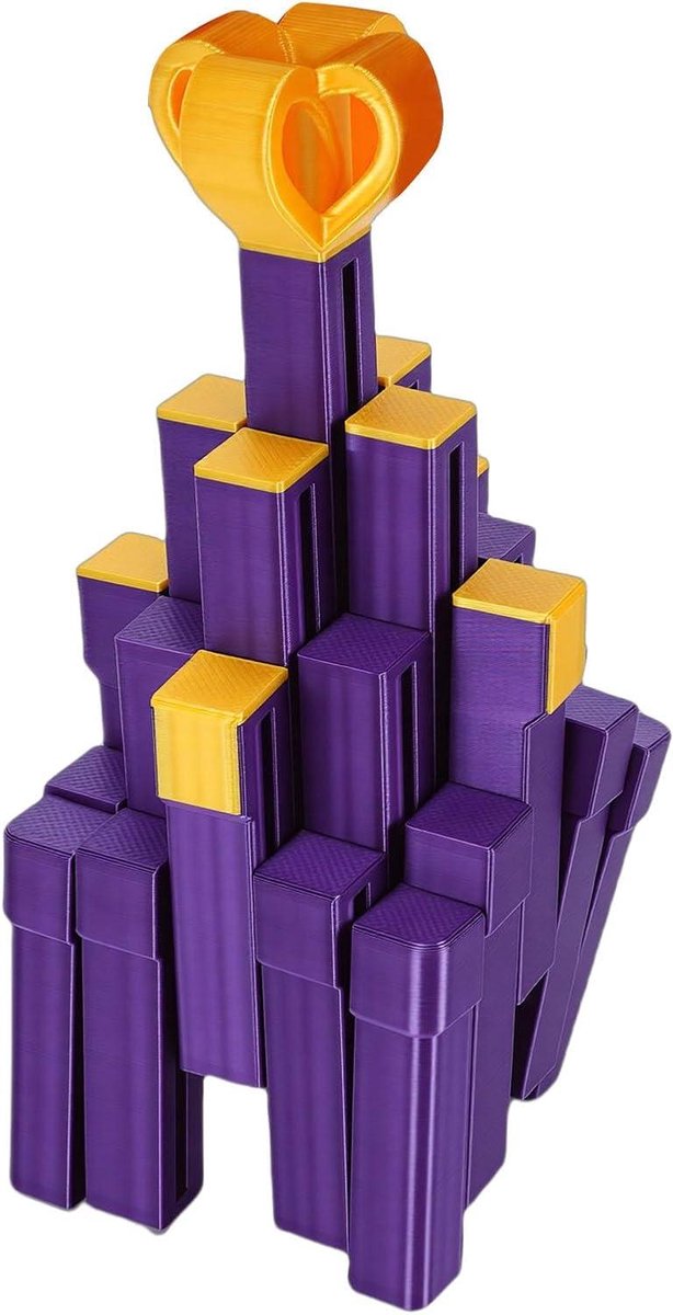 3D Puzzeldoos - Puzzeldoos Geschenkdoos - Logisch Denken - Nauwkeurig 3D-geprint - 65 x 5 x 5 cm - Paars Goud