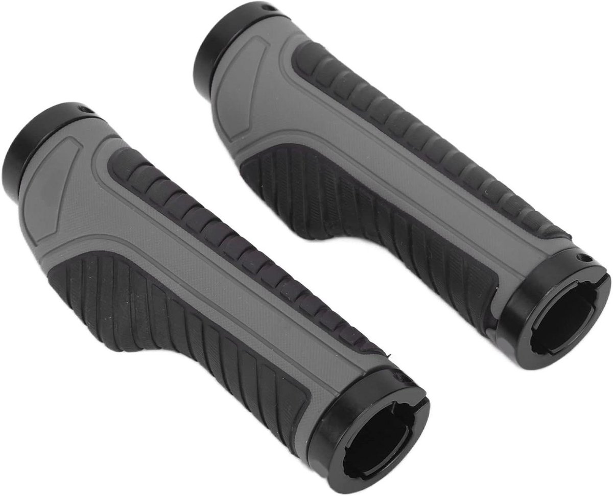 Fietsgrepen - Stuurhandvatten Handvatten - Comfortabel Fietsen - Ergonomisch Ontwerp - 135 mm lengte - Zwart Grijs