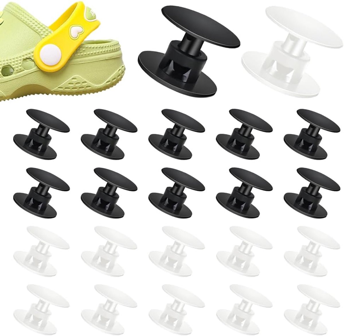 20pcs Plastic Rivets, Screw Rivet Replacement Rivets Button for Beach Shoe 16x13x11.5mm Push-in Screw Rivet for Shoes - ShopVlot