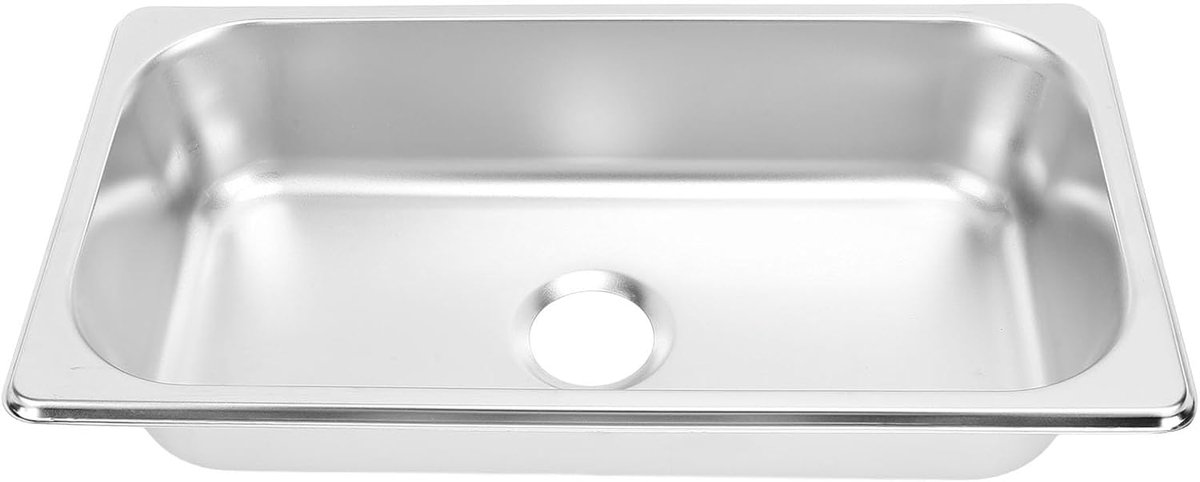 SnelShoppen - RVS Handwasbak Ingebouwd 325 x 176 x 65 mm - Groot Capaciteit Keuken, Caravan, Boot, Motorhome, Camping, Makkelijk Afvoeren