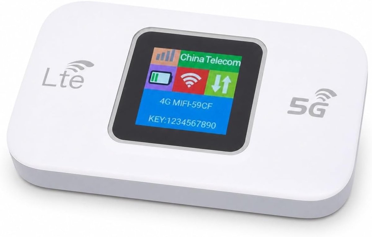SnelShoppen - 5G LTE Mobiele Hotspot, Draadloze Wifi Hotspot voor Reizen, 10 Verbonden Apparaten, Ondersteunt Micro SIM Kaarten, 300Mbps Hoge Snelheid