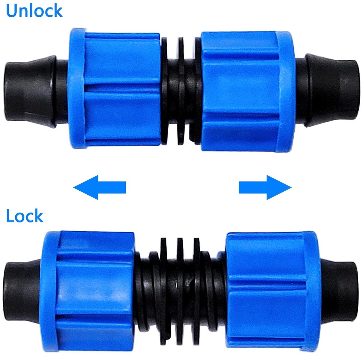 Drip irrigation koppelingen 40pcs - Blauwe connectoren - Duurzaam en drukbestendig - Voor tuin en landbouw - ShopVlot