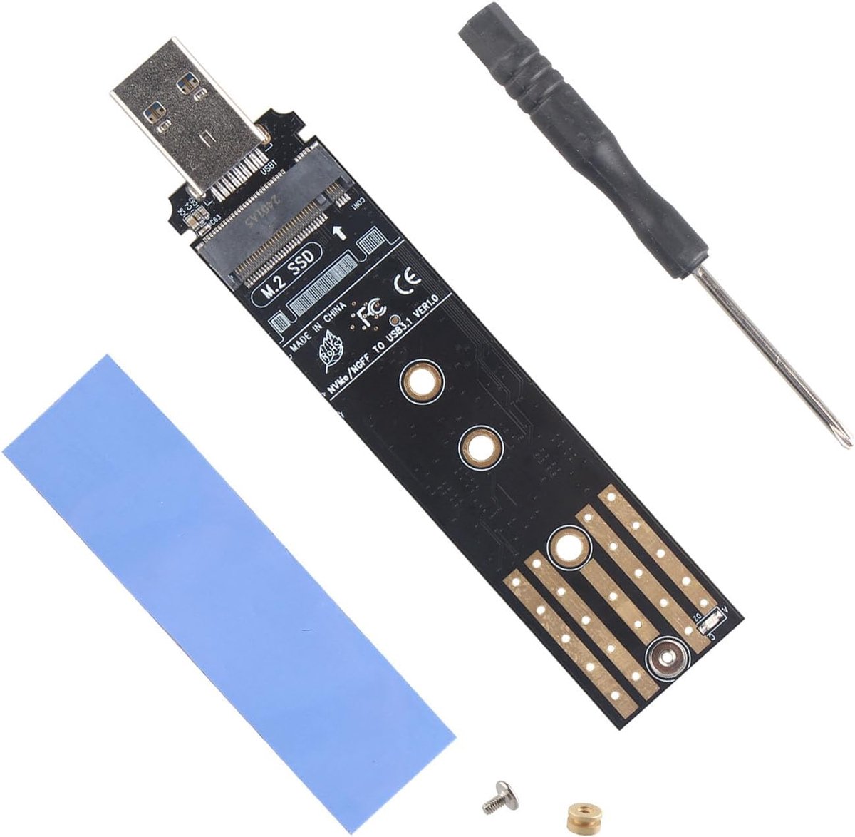 M.2 NVME NGFF SSD to USB Adapter USB 3.1 Type A Converter 10Gbps USB to SATA PCIE Reader B/M Key Hard Drive Enclosure - ShopVlot