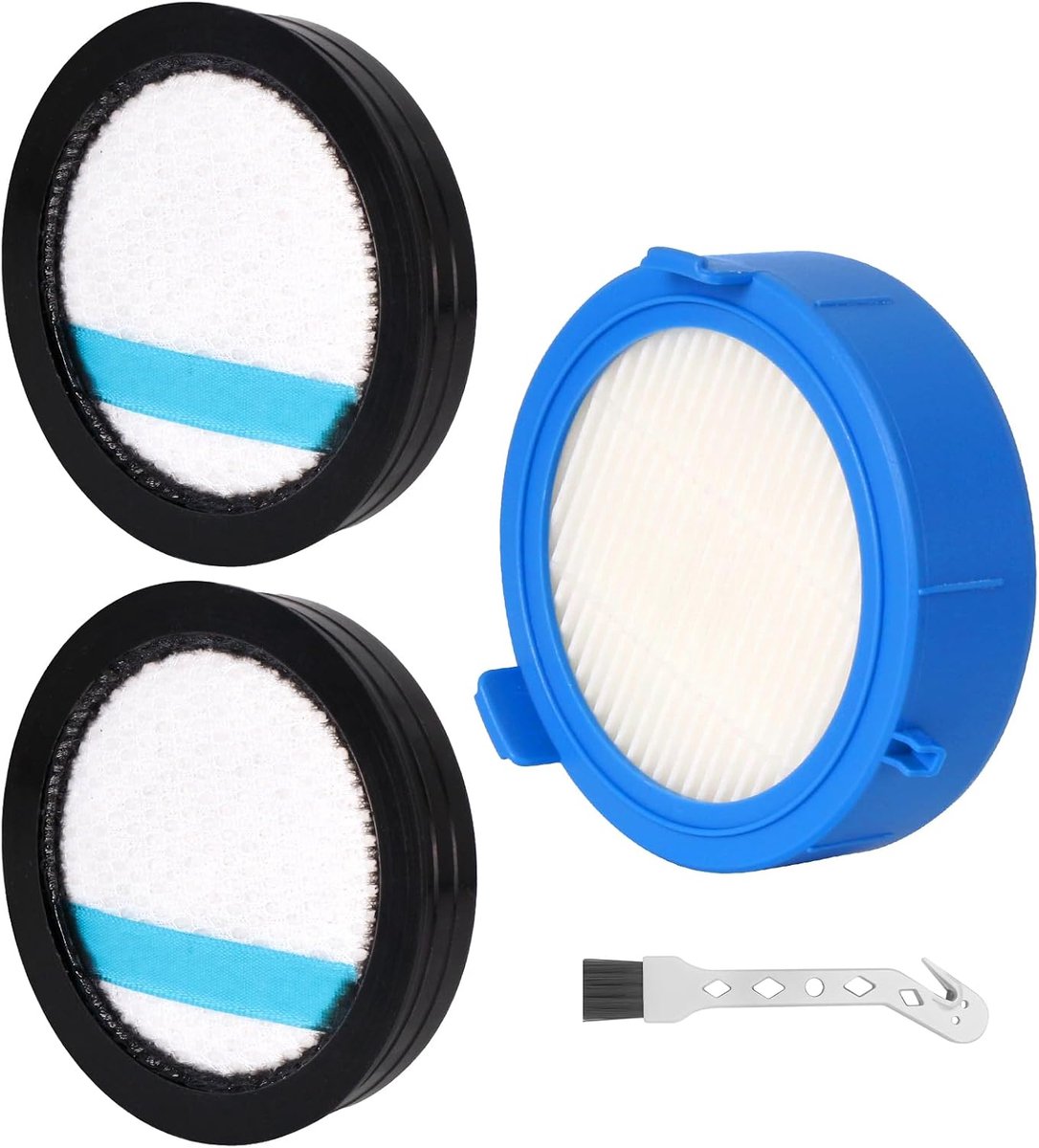 SnelShoppen - Hepa Pre-Filter voor Draadloze Stofzuiger AEG 8000, ASKW4, ESKW4, FX8, AZE156 - Wasbare Reserve Onderdelen, 3 HEPA Filters, 1 Reinigings