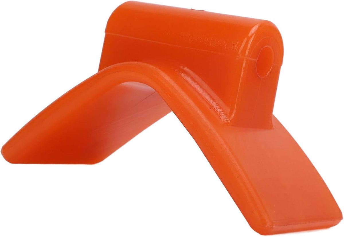 SnelShoppen - V-Style Boegstopblok voor Boottrailer, 3 Inch Breed, 1/2 Inch Montagegat, 5.3 Inch V Wingspan, Rubber, Oranje, Ideaal voor Boot Transpor
