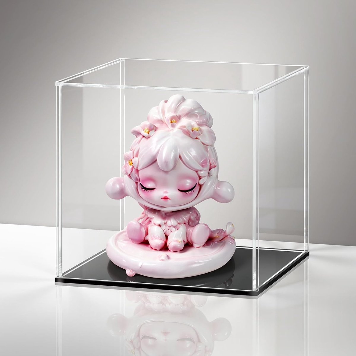 Acrylic Display Case Showbox Display Box for Figures, Collectible Pieces, Self-Assembly, 20 x 15 x 20 cm - ShopVlot