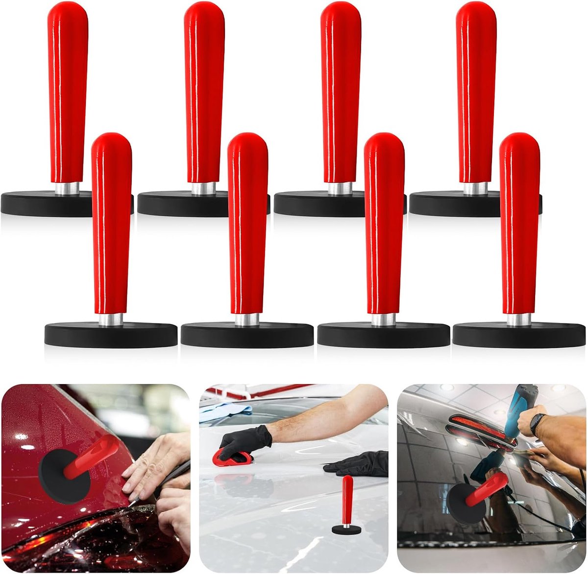 Car magneten 8pcs - sterke magneten - robuust rubber - ideaal voor autobeplakken - ShopVlot