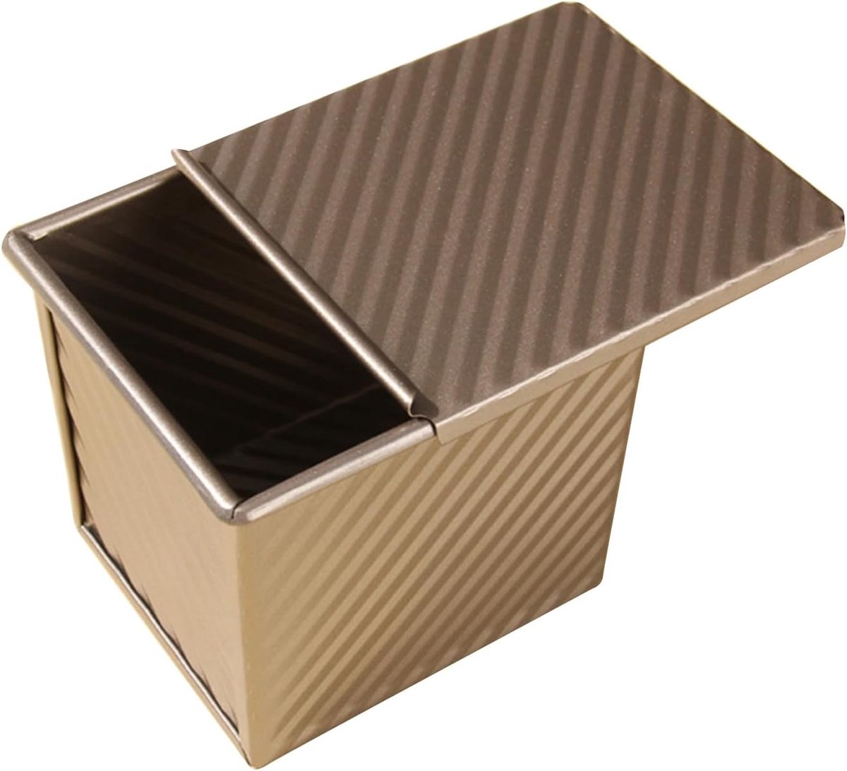 SnelShoppen - Klassieke Broodpan met Deksel, 11.7 x 10 x 11 cm, Zilver, Carbon Staal, Perfect voor Thuis Bakken, Keuken, Brood Bakvorm