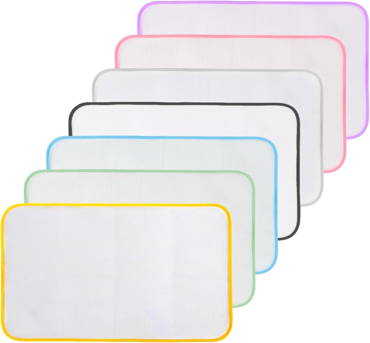 SnelShoppen - 7 Stuks Beschermende Strijkdoeken, 40 x 60 cm Hittebestendige Strijkmat, Strijkbeschermers in Kleuren, Voorkomt Schade en Glans op Kledi