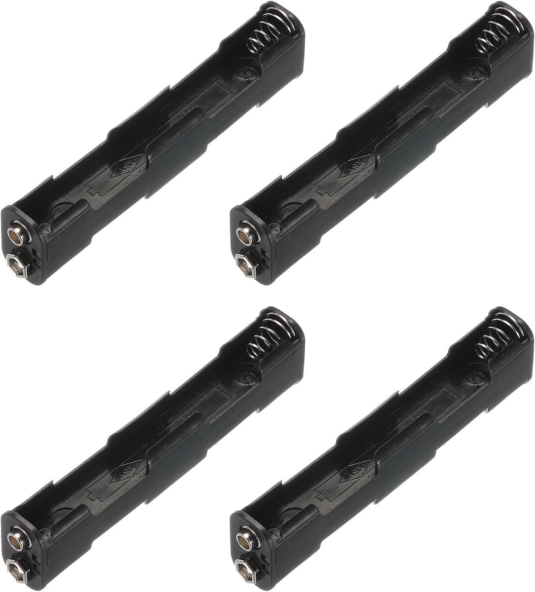 SnelShoppen - Batterijhouder 4 x AA met aan/uit-schakelaar en 9 V aansluiting voor DIY projecten, LED verlichting, afstandsbedieningen, elektronica, 4