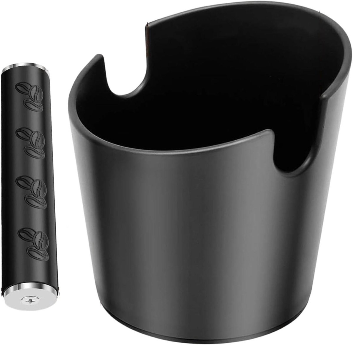 Koffie Knock Box - Aanstampbak Koffie - Koffiedik Verwerken - Stil Ontwerp - 12.5 x 9.8 cm - Zwart