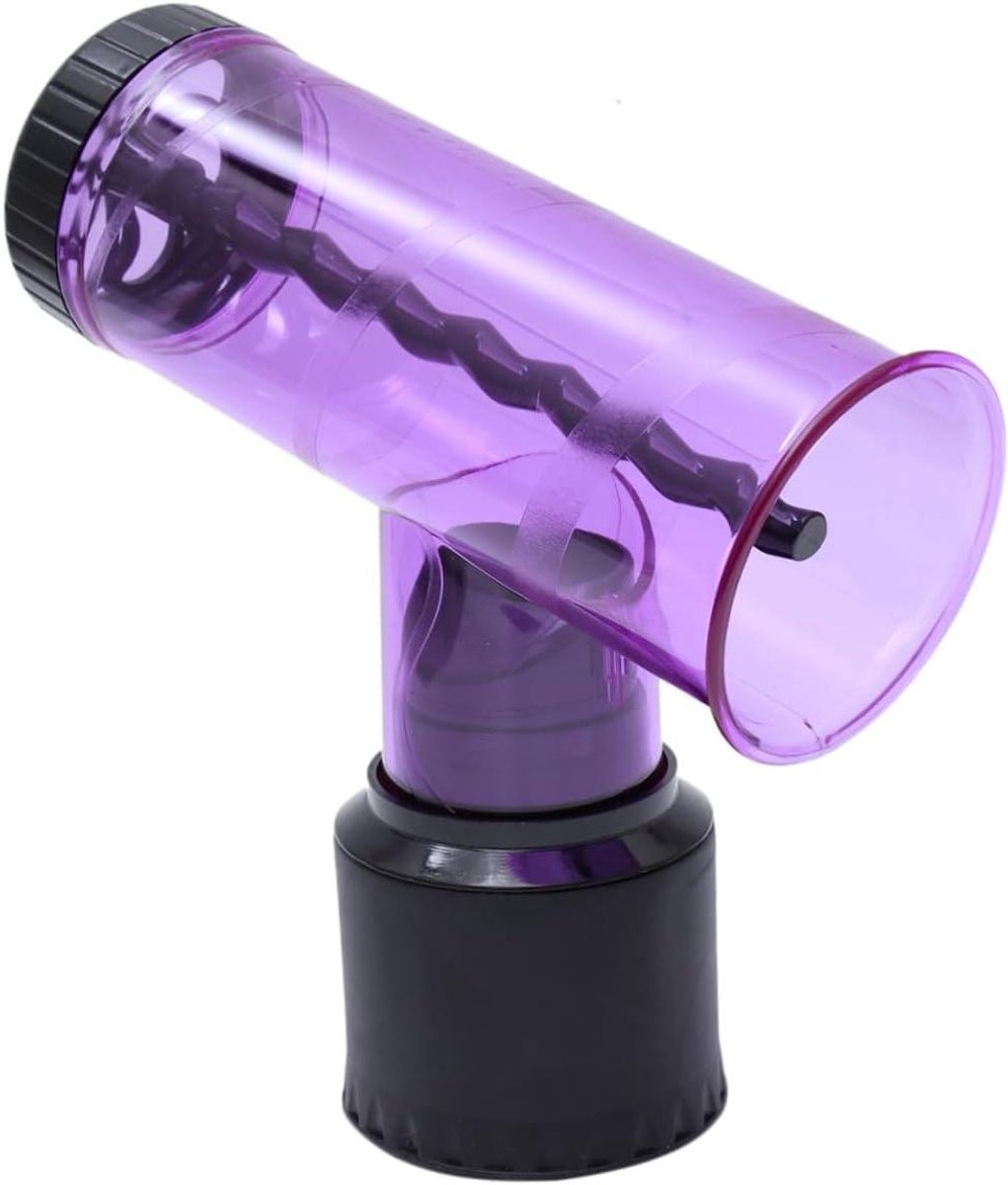 Haardrogerconnector - Föhnmondstuk Stylingtool - Krullend Haar Maken - Gelijkmatige Warmteverspreiding - 18x8.5cm - Paars