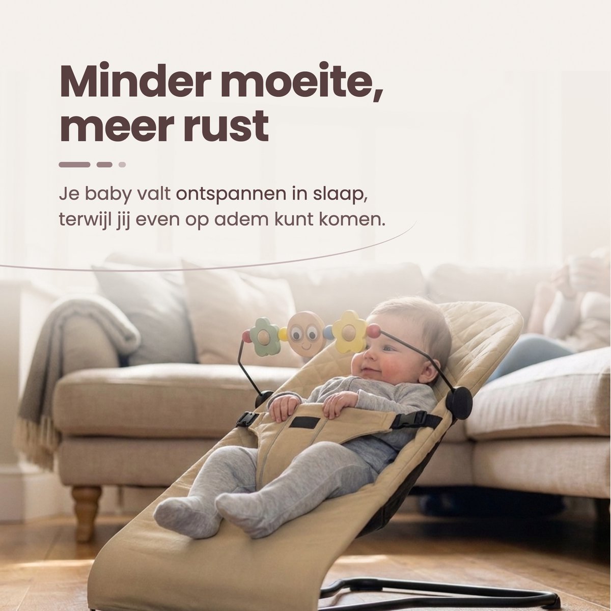 EAS Retail VOF 3Babies Wipstoel - Bouncer - Beige thumbnail 2