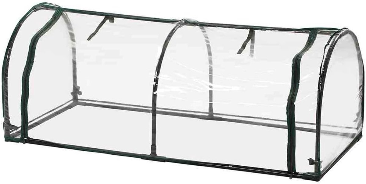 SnelShoppen - Foiltunnel Kweekbed 130x50x60cm - Groentebouw met Vorstbescherming - UV-bestendige Folie - Weerbestendig en Snelle Opbouw - Tuin en Plan