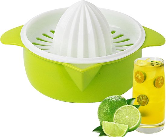 Handmatige Sapcentrifuge - Citruspers Fruitpers - Sap Maken - Met Zeef - 15.5 x 8.5 cm - Groen — afbeelding 5