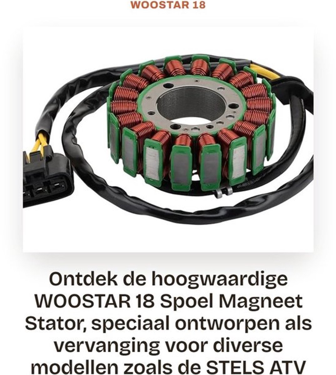 Magneet Stator Vervanging - 18 Spoel - 3 Draad - Compatibel met STELS ATV 650/800/850 - ODES 800 UTV - OEM 370101-001-0000