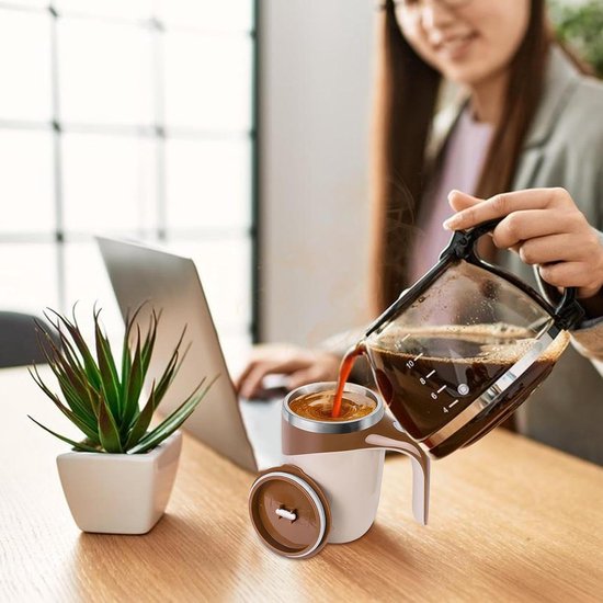 Automatische Mengbeker - Elektrische Roerbeker - Dranken Mengen - Stille Werking - 13.5 x 9 cm - Koffie — afbeelding 4