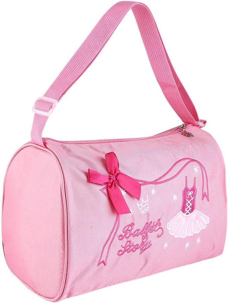 SnelShoppen - Schattige Kids Ballettas met Verstelbare Strap, Grote Capaciteit, Ballet Schoudertas voor Dans, Roze, Ideaal voor Kinderen