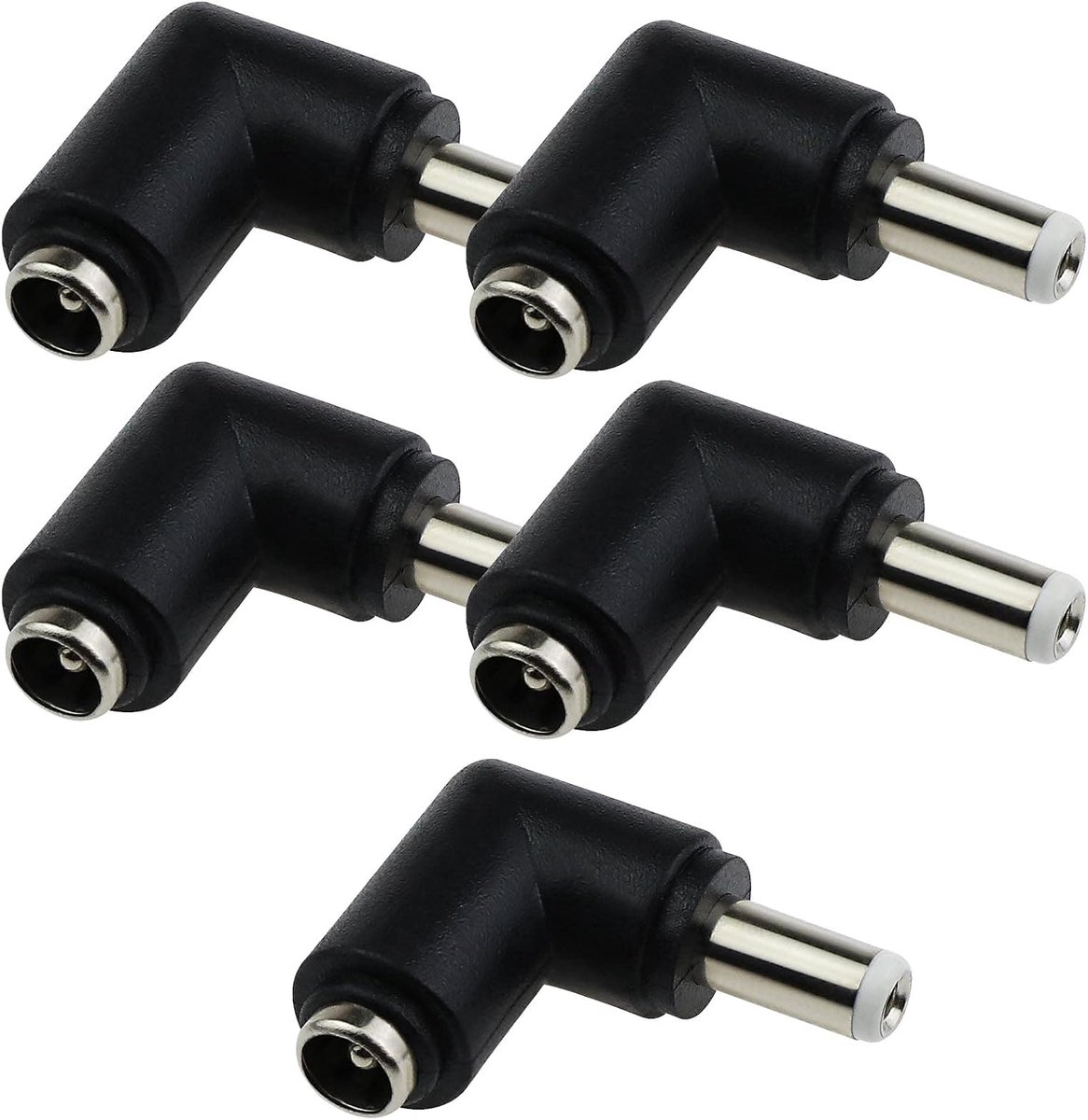 SnelShoppen - 5x 5.5mmx2.1mm Vrouwelijke Stekker naar 5.5mmx2.5mm Mannelijke Stekker DC Voedingsadapter Converter Voor CCTV Camera, Laptop, Tablet, LE