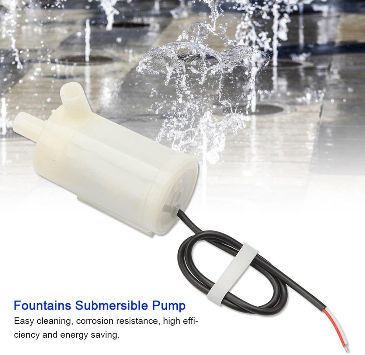 SnelShoppen - Amphibieuze Dompelpomp DC 3V-6V voor Aquarium en Tuinvijver, Stille Watercirculatie, Vis Tank Hydroponics, Energiezuinig en Corrosiebest