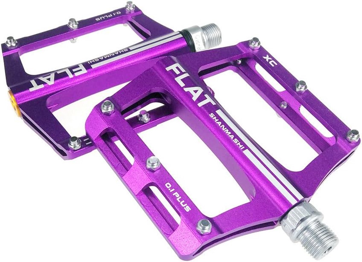 SnelShoppen - Aluminium Non-Slip Pedalen voor Fietsen, Lichtgewicht MTB/Mountainbike Pedalen met Cr-Mo Stalen As, Antislip en Duurzaam, Ideaal voor BM