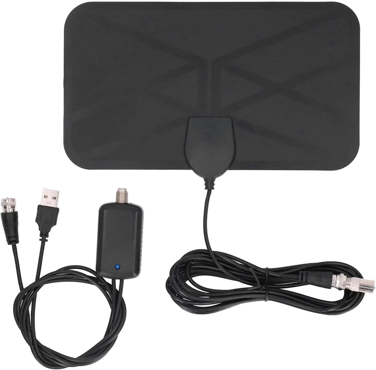 SnelShoppen - Digitale TV Antenne, Binnen Antenne voor HD 4K 1080P TV Ontvangst, 25DBI Versterking, Zelfklevende Montage, 360° Ontvangst, Plug & Play