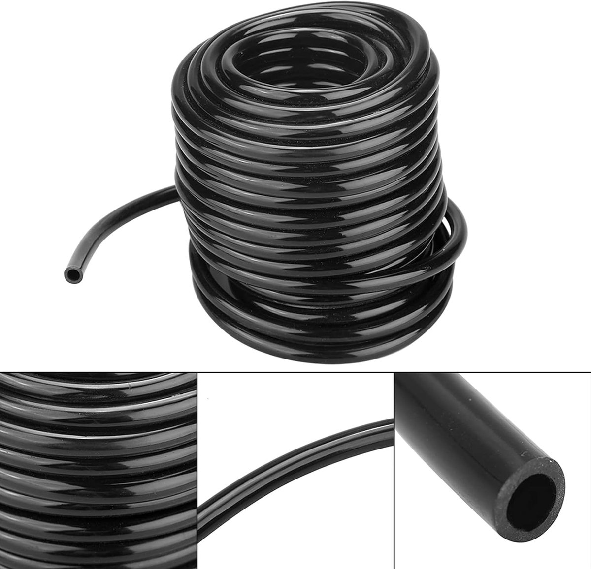PVC Garden Hose Black 4/7 mm Drip Irrigation Connection Hose Automatic Irrigation Water Lines for Flowers, Plants - ShopVlot
