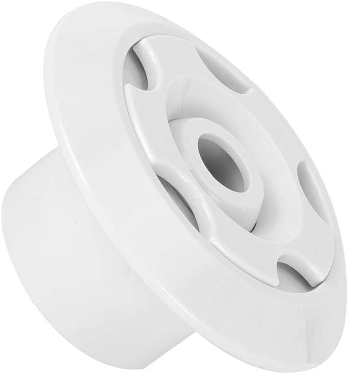 SnelShoppen - Fdit 1 Accessoires Spa voor zwembad met massagehoek rond wit 360° draaibaar 2 inch - Hoogwaardige ABS, Duurzaam, Eenvoudig te installere