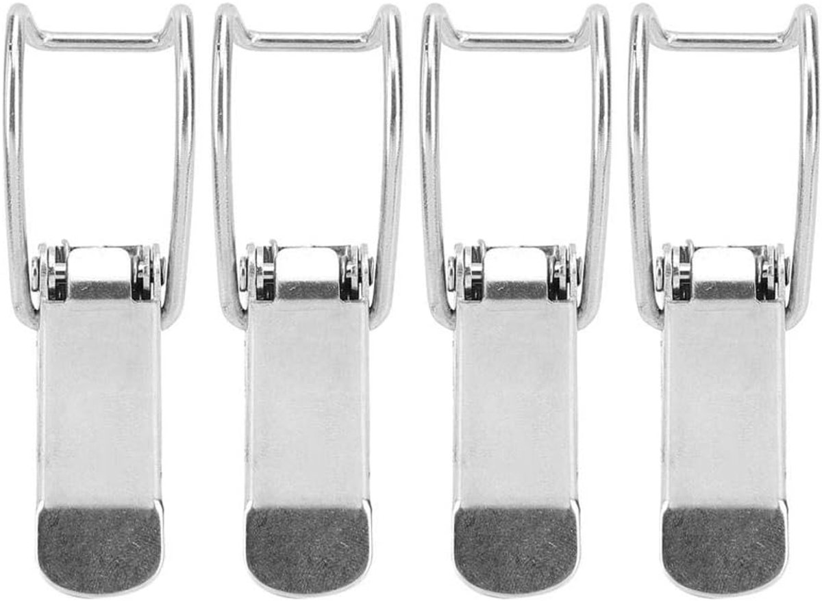 SnelShoppen - Handgereedschap Toggle Klem RVS 201 Metalen Klem Voor Koffer, Deurslot, Elektrische Apparaten (4 stuks)