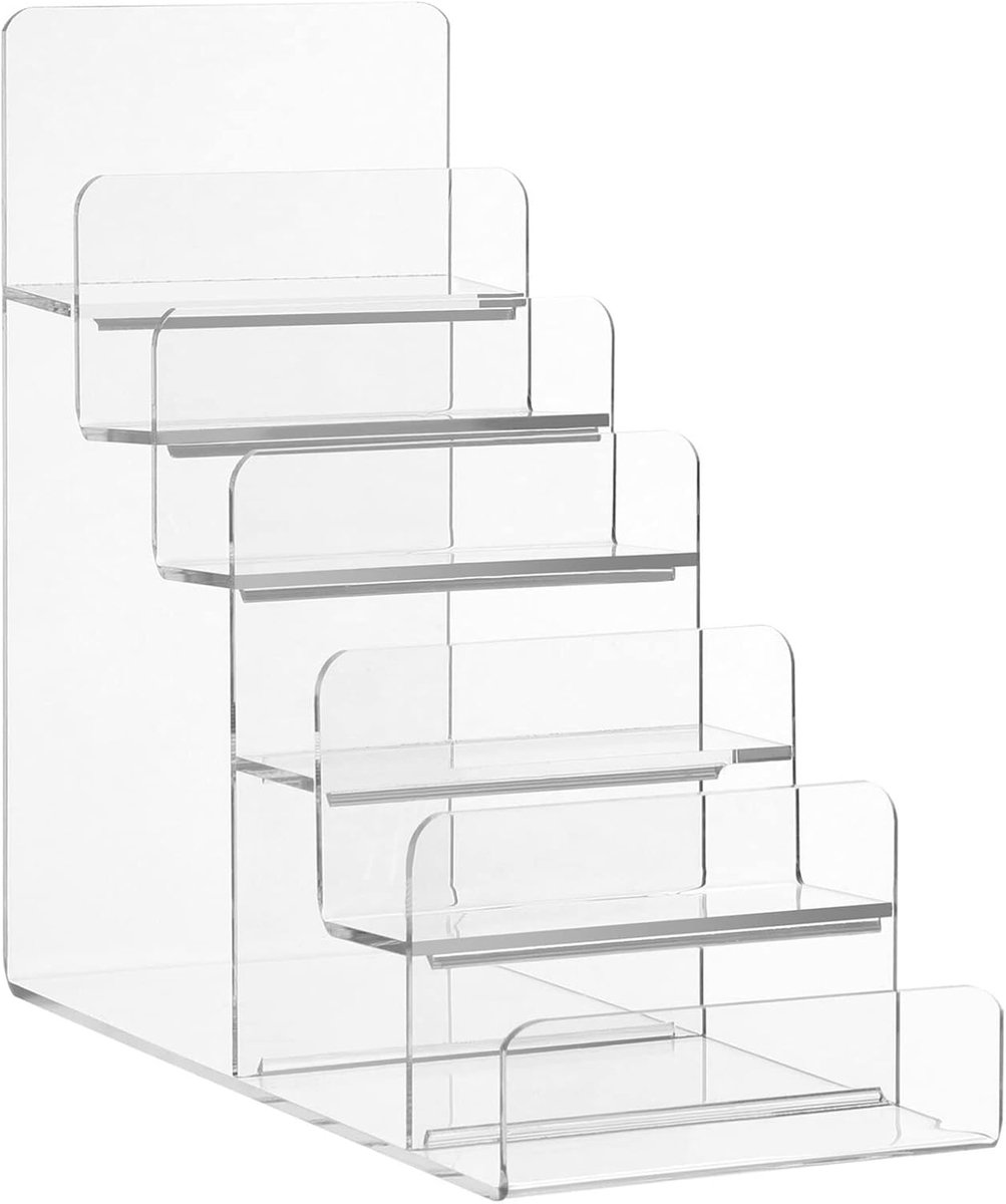 SnelShoppen - Clear Acryl Portemonnee Display Stand Handtas Houder 6-Tier Transparant voor Cosmetica en Sieraden