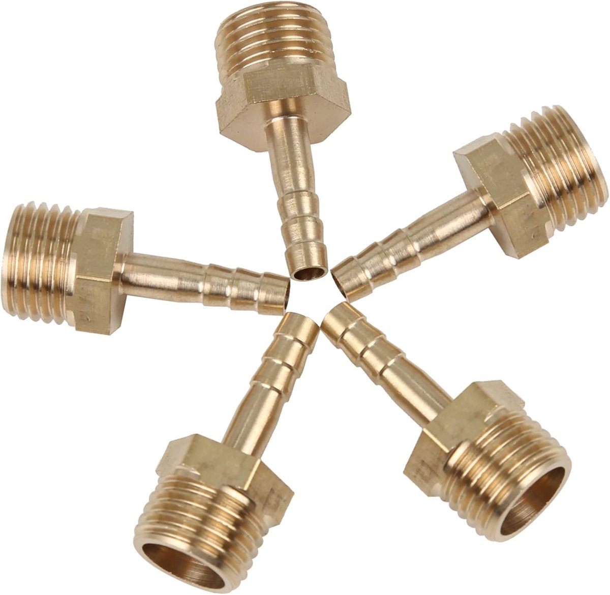 A ABSOPRO 5pcs plugs with hose spout male 4mm inner diameter x 1/4 inch NPT - ShopVlot