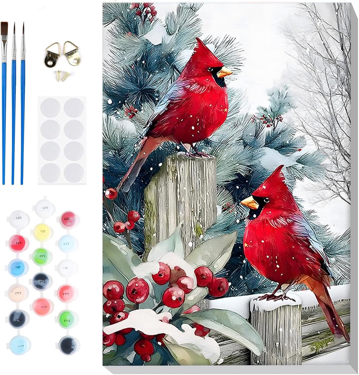 SnelShoppen - Schilderen op Nummer Set voor Volwassenen met Houten Lijst, 3 Penseelsets en Acrylverf - Creatieve DIY Decoratie voor Thuis