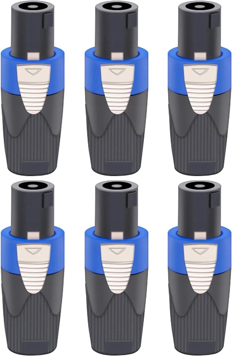 SnelShoppen - 6 Stuks 4 Pin Connectoren Geschikt voor Speakon NI4fx Stekkers, 4 Pin Vrouwelijk naar Mannelijk Converter, Geschikt voor NI4fc NI2fx Plu