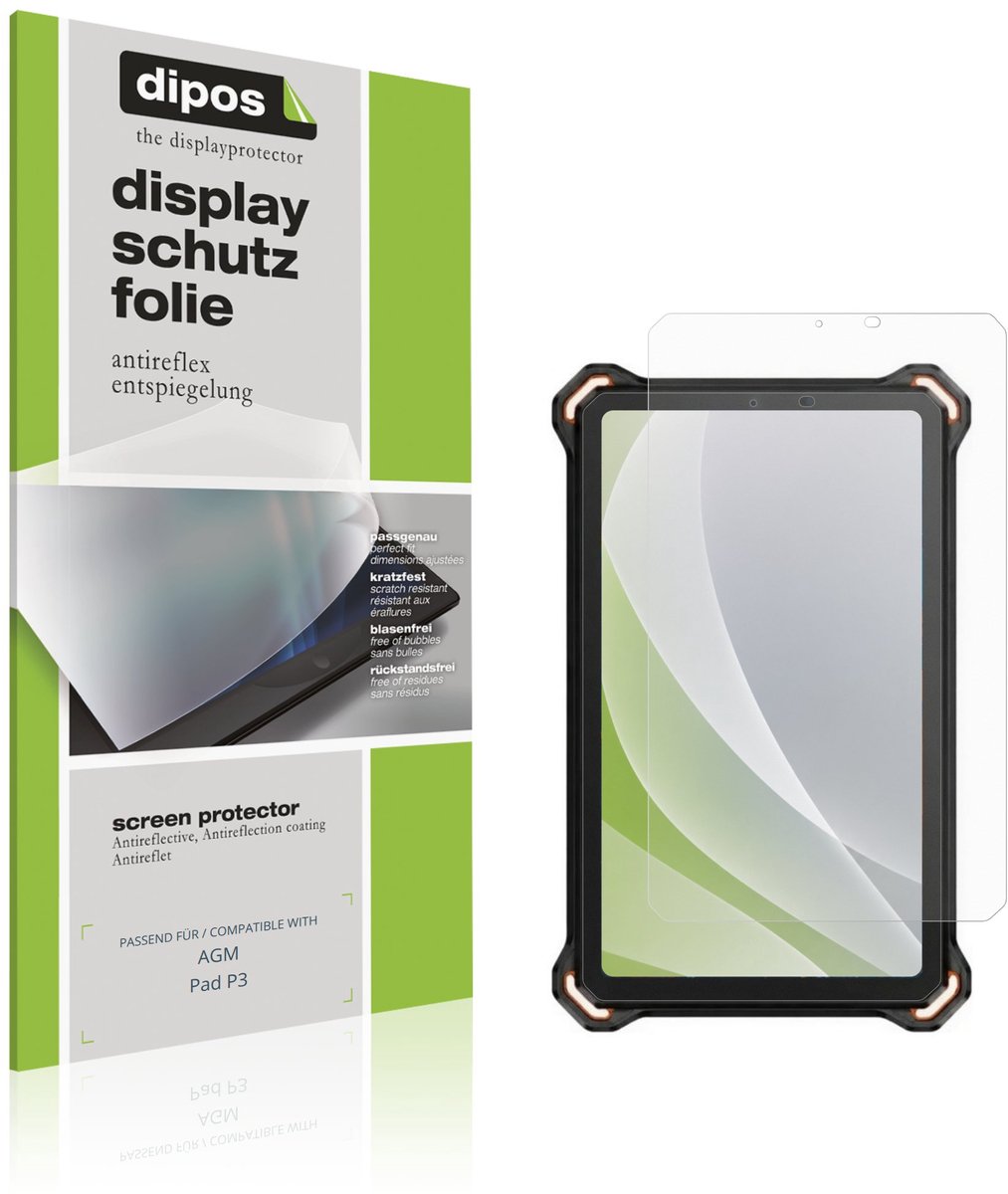 dipos – 2x Matte Beschermfolie geschikt voor AGM Pad P3 | Krasbestendige & antireflecterende Screenprotector Ultra-Thin
