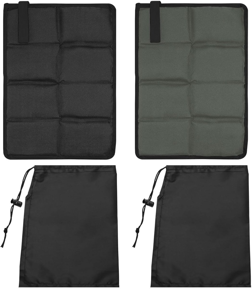 Camping Zitmatten Set van 2, Geïsoleerde Waterdichte Opvouwbare Schuimkussens met Opbergtas voor Buitenactiviteiten, Perfect voor Wandelen en Vissen