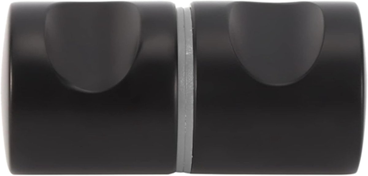 SnelShoppen - Deurknop Badkamer Deurgreep Aluminium Legering Enkel Gat Glasdeur Handvat Zwart Douche Hardware